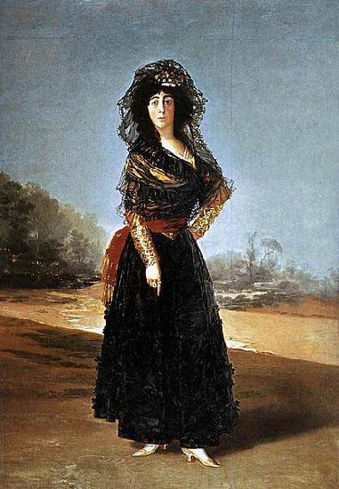 Francisco de Goya Portrait of the Duchess of Alba. Alternately known as The Black Duchess oil painting image